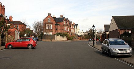 Taken at the southern end of Pelham Crescent looking back towards its junction with Barrack Lane our photograph taken by Paul Bexon in 2008 shows where Nottingham Barracks would once have been.