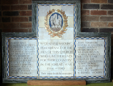 Derby Road Baptist Church - World War 1 Memorial