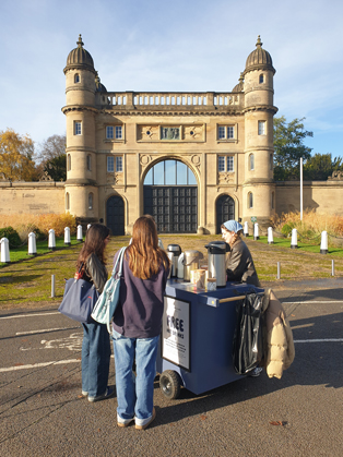 Coffee vendor and customers - Lenton Lodge 2025